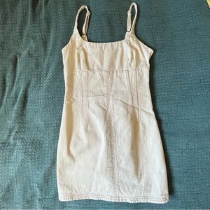BDG urban outfitters cream denim corset minidress